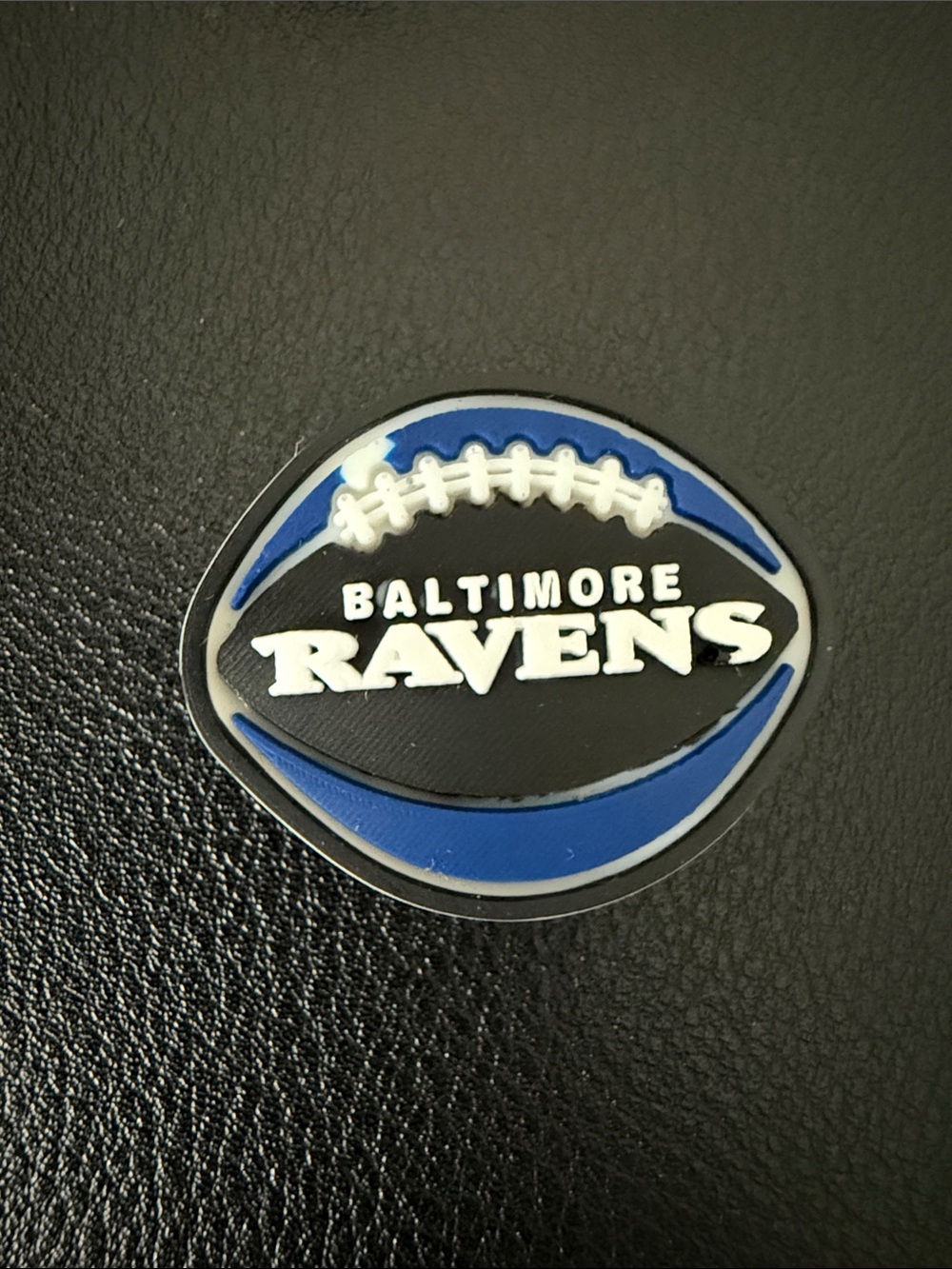 Baltimore Ravens Blue & Black Football Logo croc charm